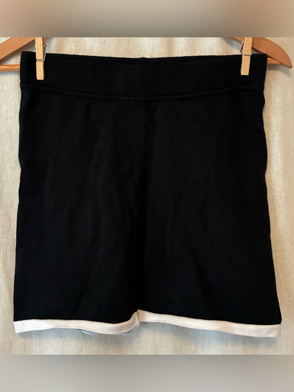 Afends Set Fire Knit Short 100% Cotton Black With White Trim